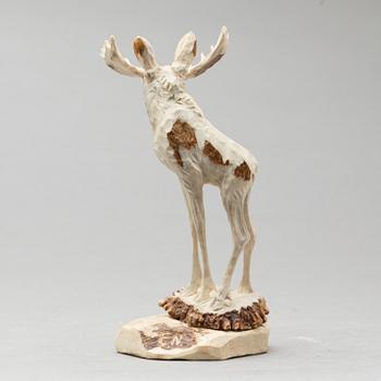 ERIK NORBERG, skulptur, monogramsignerad, skulpterat horn.