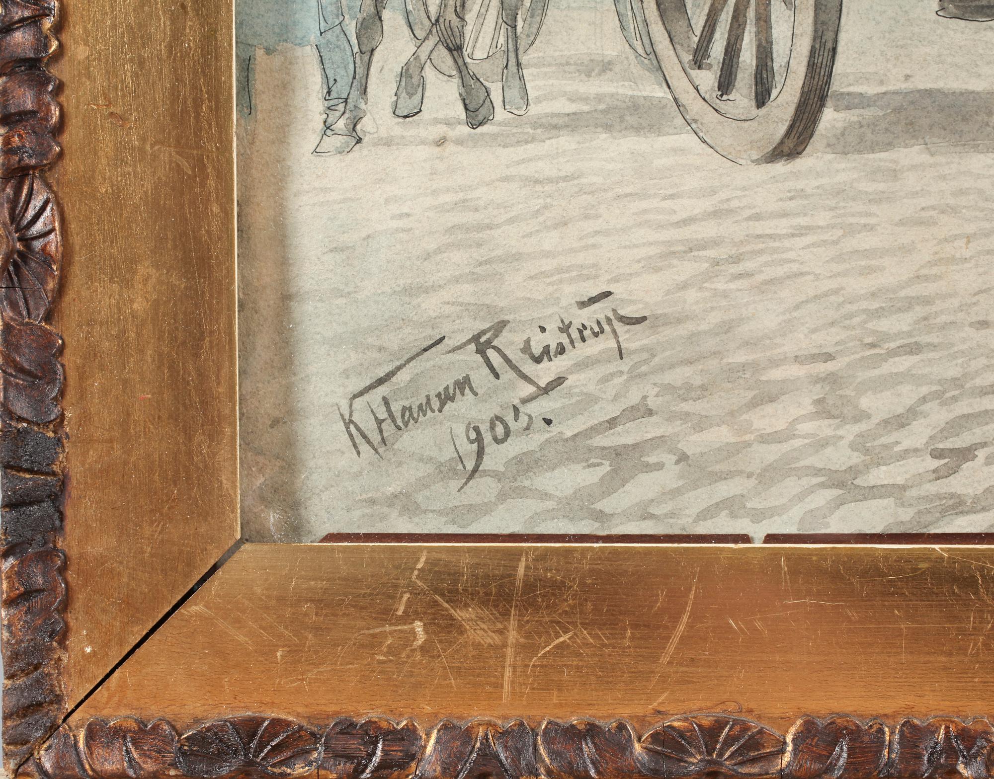 KARL HANSEN REISTRUP, akvarell, sign samt dat 1905.