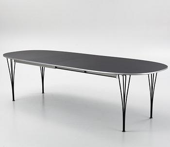 Bruno Mathsson & Piet Hein, a 'Superelliptical' dining table from Fritz Hansen, Denmark, dated 2016.