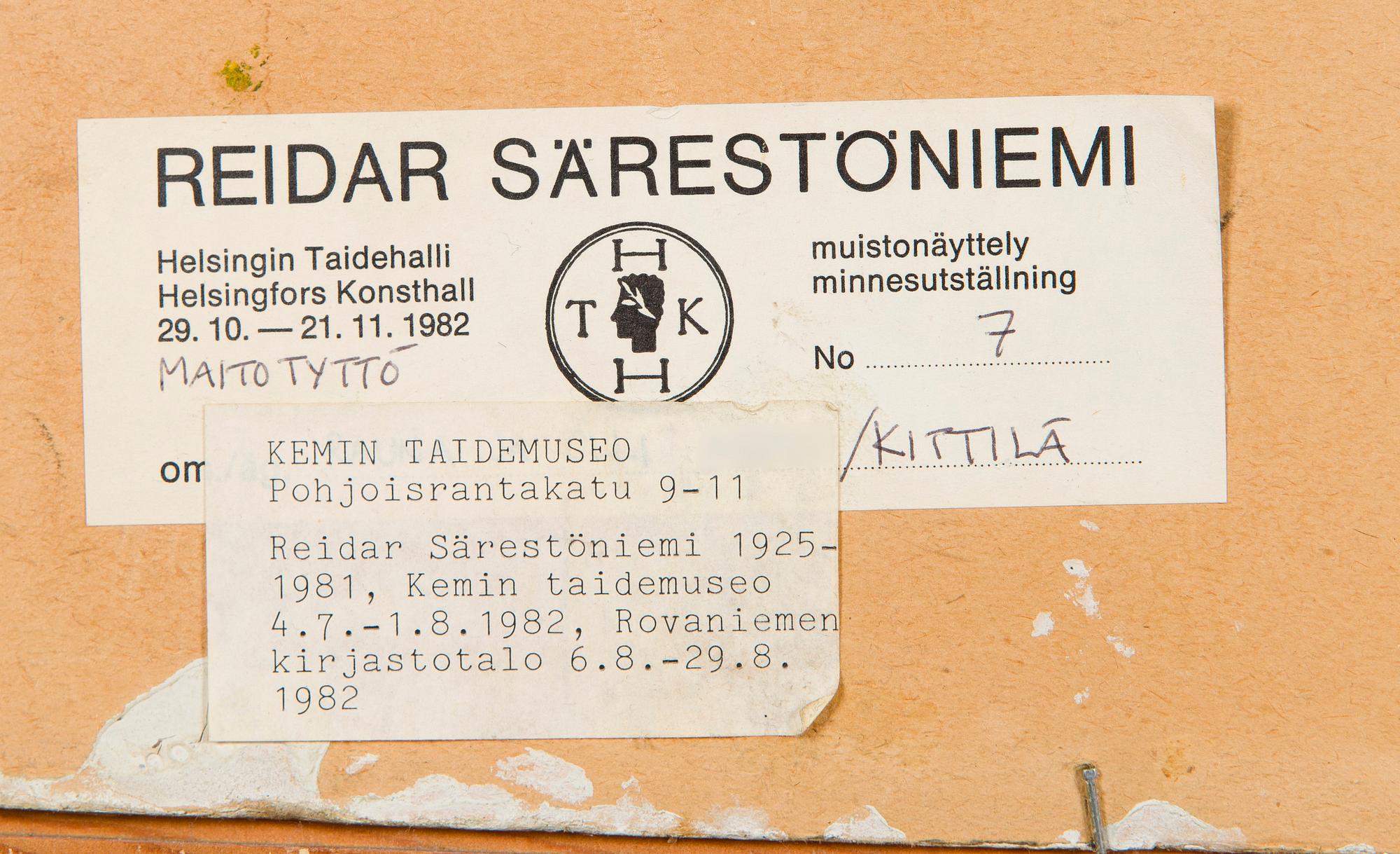 Reidar Särestöniemi, Milkmaid.