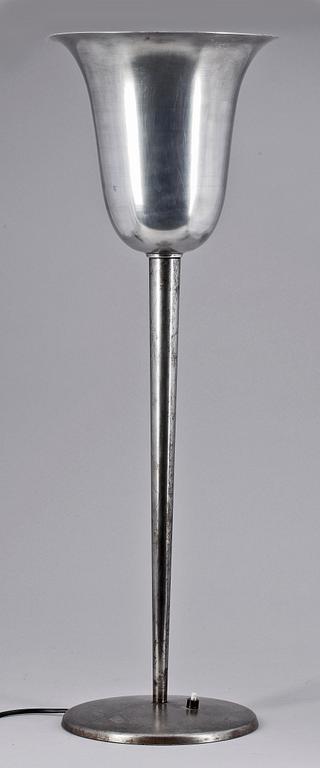 BORDSLAMPA, uplight, metall, 1930/40-tal.