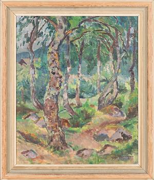 Yrjö Saarinen, öljy kankaalle, signeerattu ja päivätty -36.