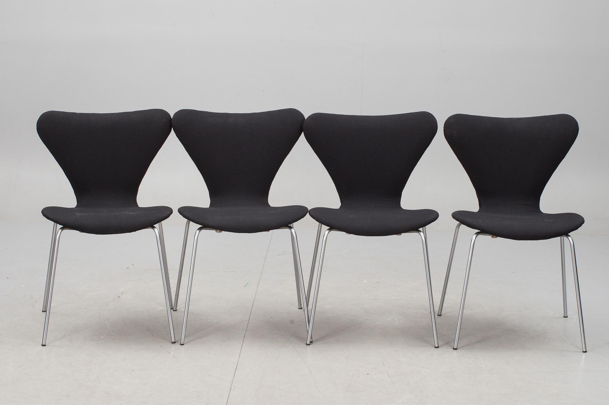 STOLAR, 4st, "Sjuan", Arne Jacobsen, Fritz Hansen.