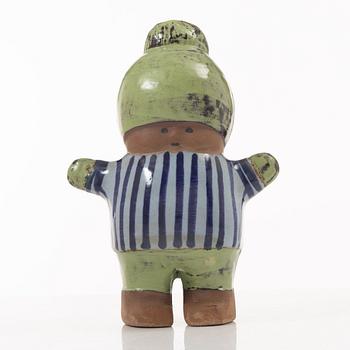 Lisa Larson, väggrelief och figurin, stengods, Gustavsberg.