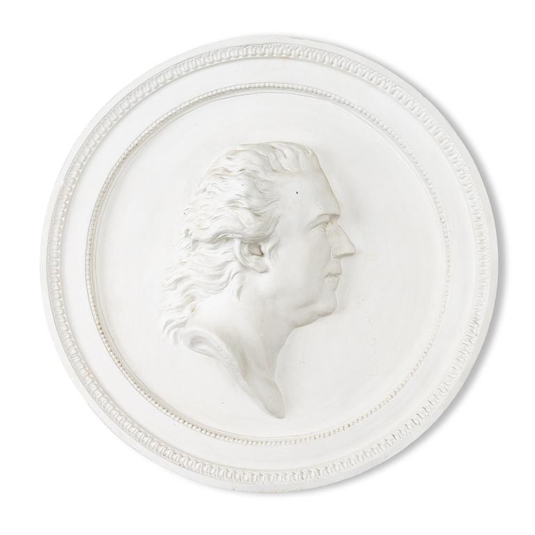 Portrait medallions, a pair, after Johan Tobias Sergel (Sweden 1740–1814),
