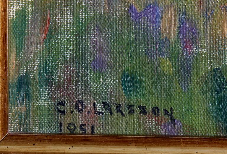 LARSSON, C O , olja på pannå, sign o dat 1951.