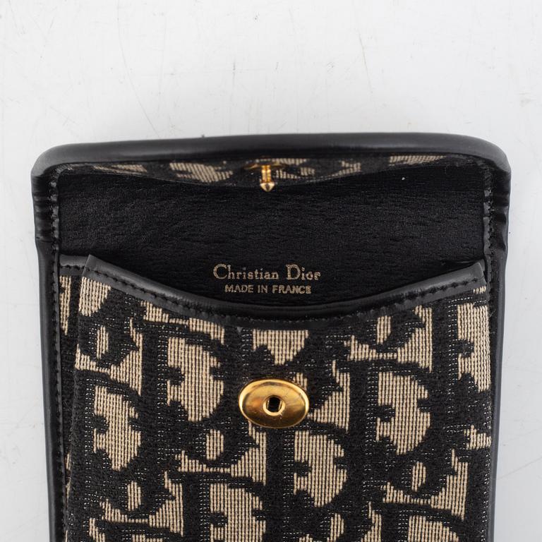 Christian Dior, clutch samt fodral, vintage.