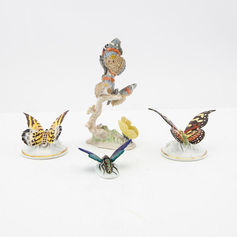 Figurines 4 pcs Hutschenreuther/Rosenthal/Rudolstadt Germany 20th century porcelain.