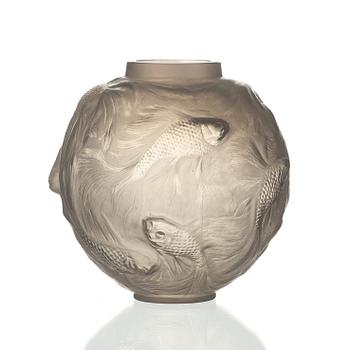 René Lalique, an opalescent 'Formose' cast glass vase, France 1920's-30's.