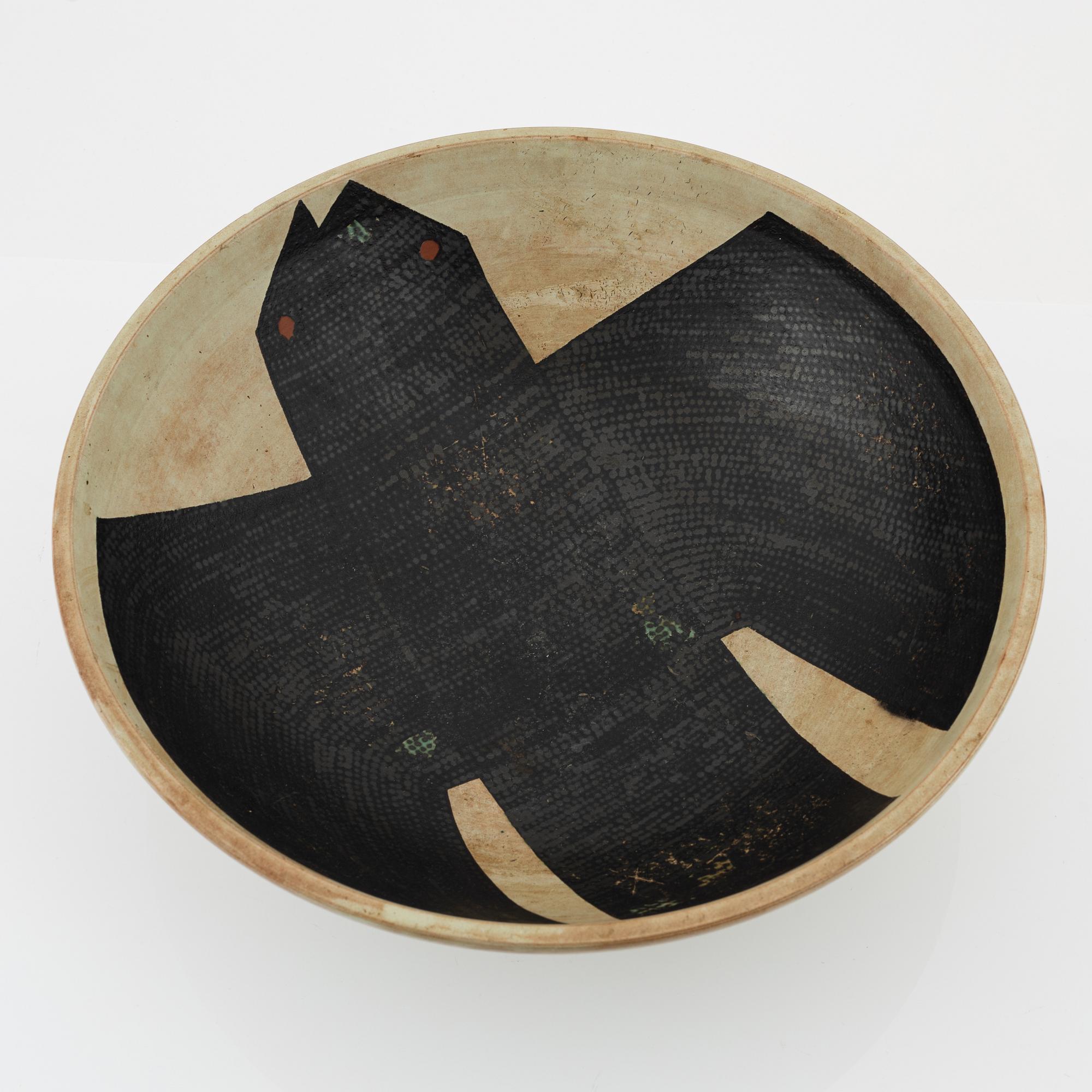 Carl-Harry Stålhane, skål, fajans, "Torro", Rörstrand.