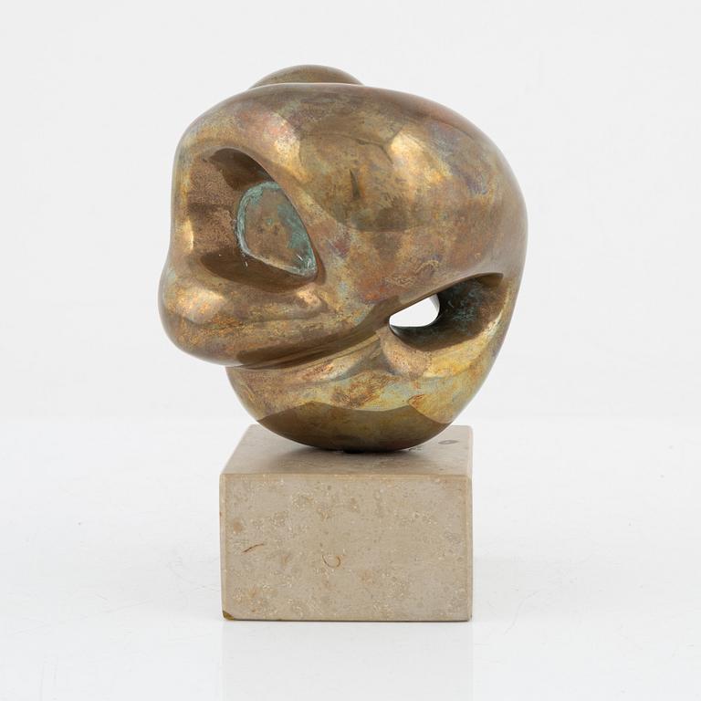 Eva Acking, sculpture. Signed. Bronze, total height 17 cm.