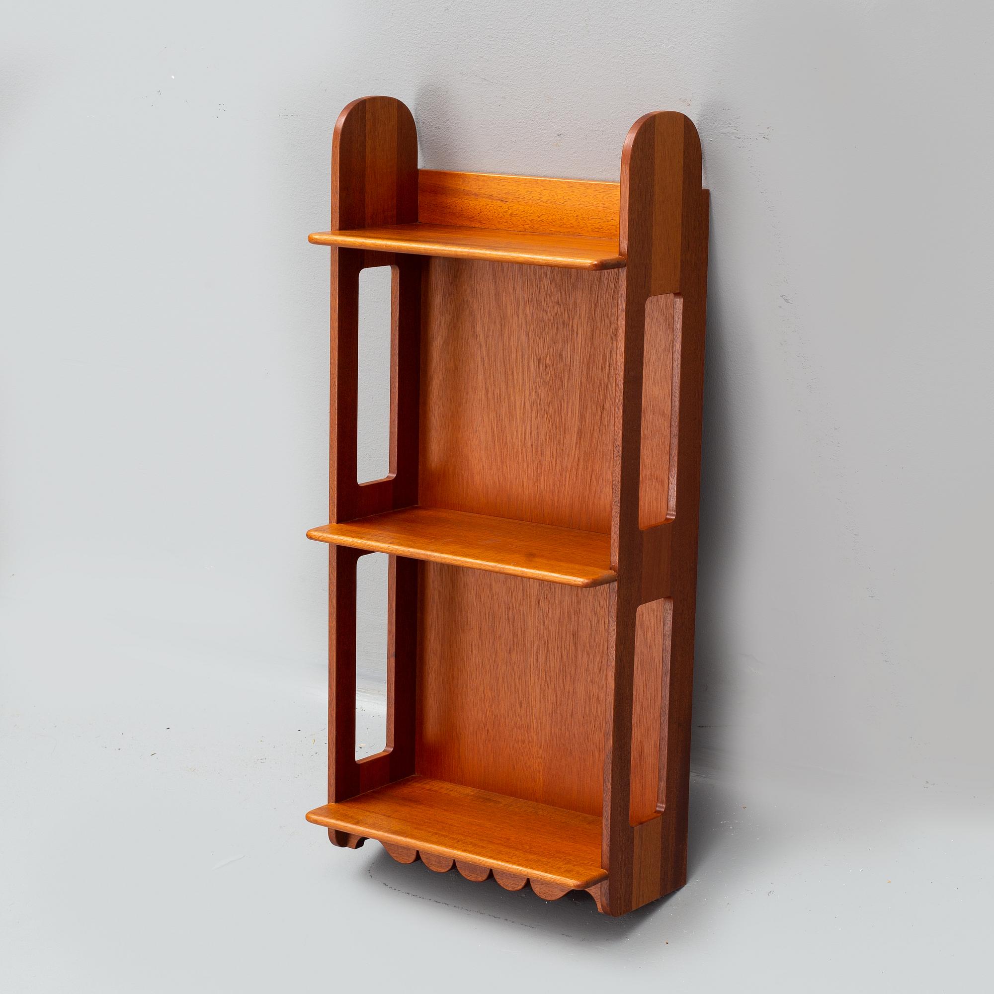 JOSEF FRANK, a model 2085 mahogany shelf, Svenskt Tenn, Sweden, post 1985.