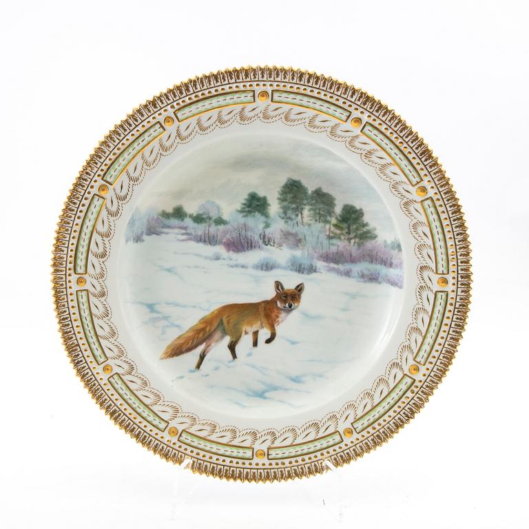 Plates 3 pcs "Fauna Danica" Royal Copenhagen Denmark porcelain.