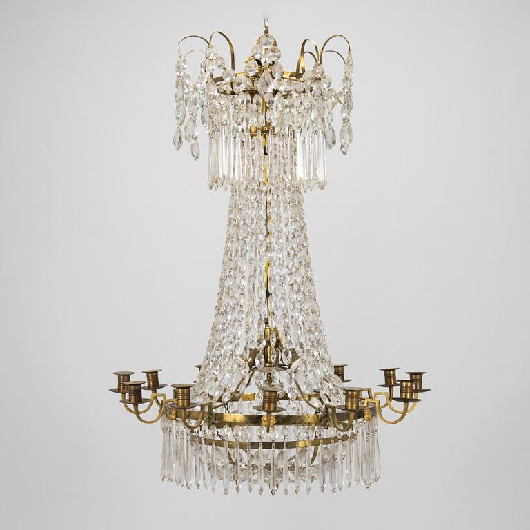 A late 19th-century Gustavian style chandelier.