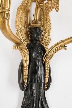 APPLIQUER, ett par, empirestil, 1900-tal.