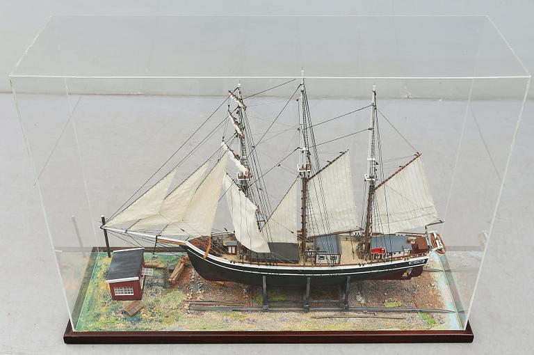 MODELLFARTYG, "Charlotta, Åstol", Åke Wistrand, 1980-84.