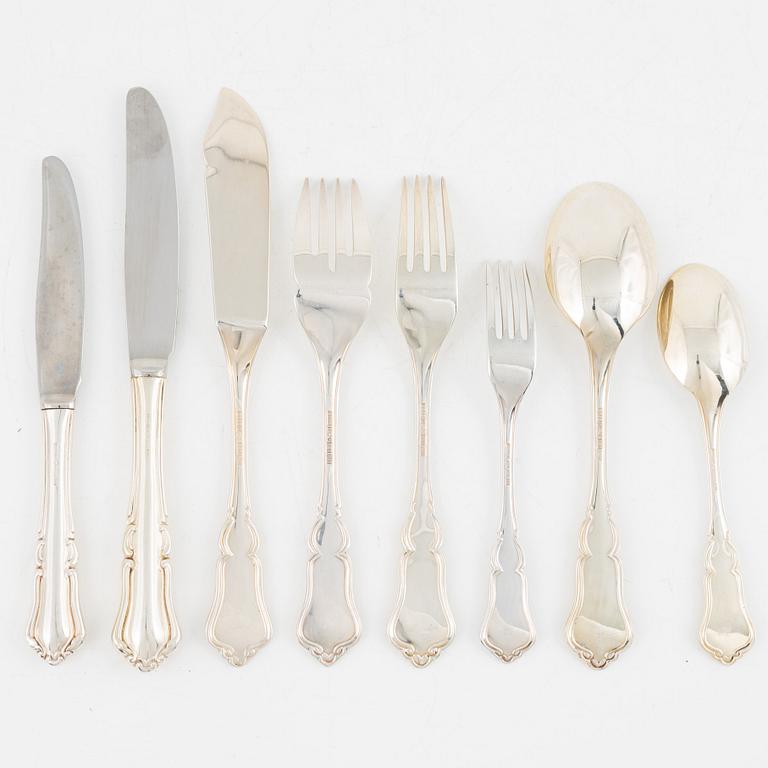 A 96-piece silver flat wear set, 'Harmoni', MGAB, Sweden, 1979-87.