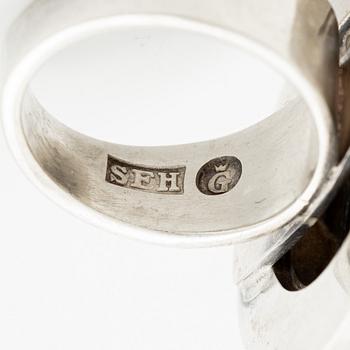 Sven-Erik Högberg, ring, sterling silver with labradorite, Gothenburg 1975.