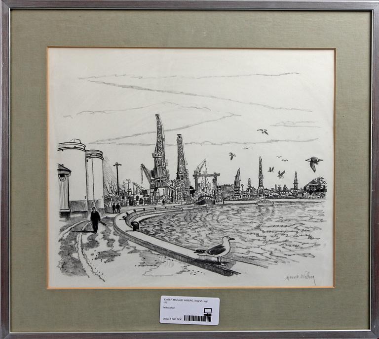 HARALD WIBERG, litografi, sign.