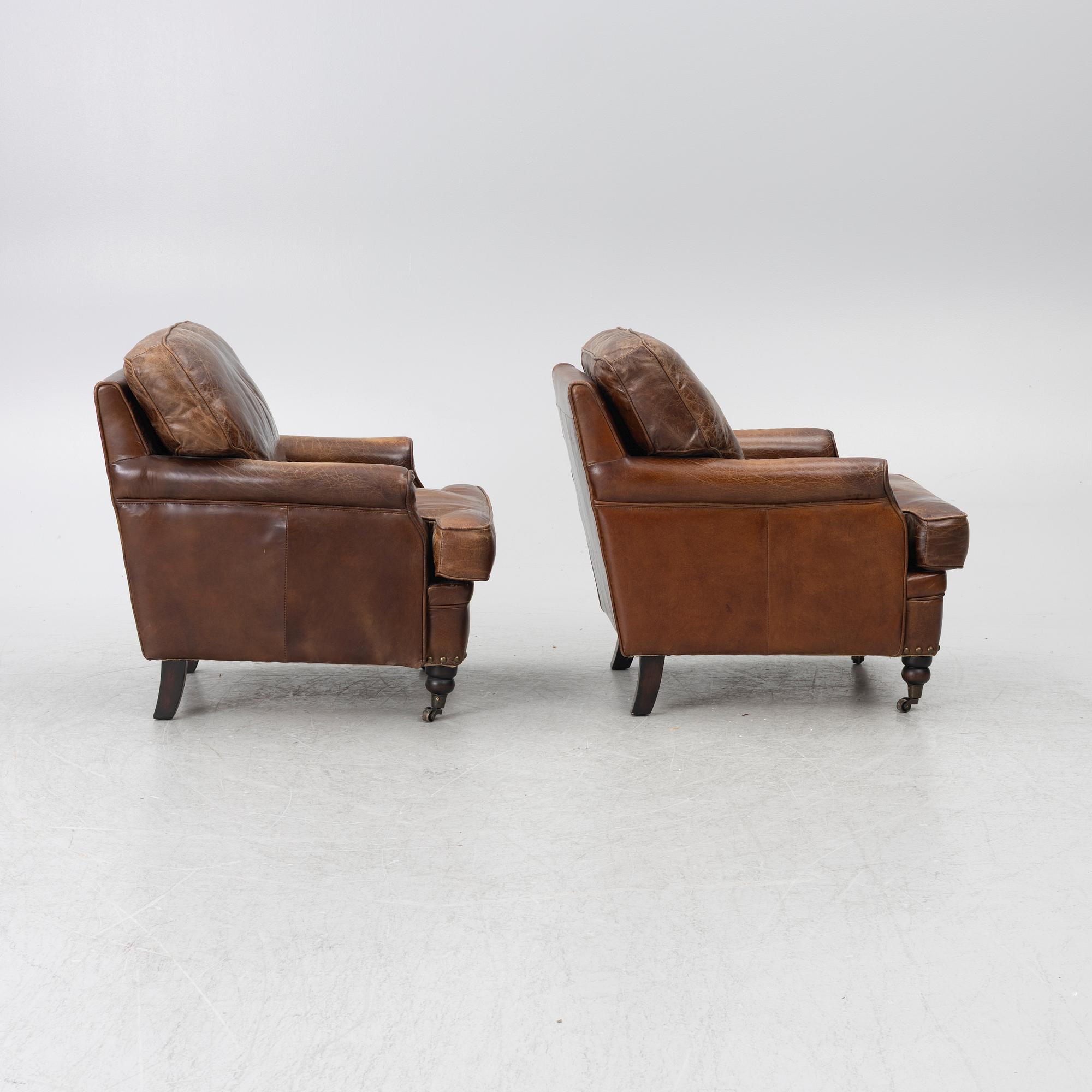 Armchairs, a pair, 20th century.