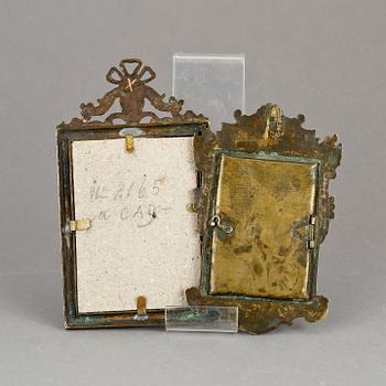 MINIATYRPORTRÄTT, 2 st, Indien 1800-1900-tal.