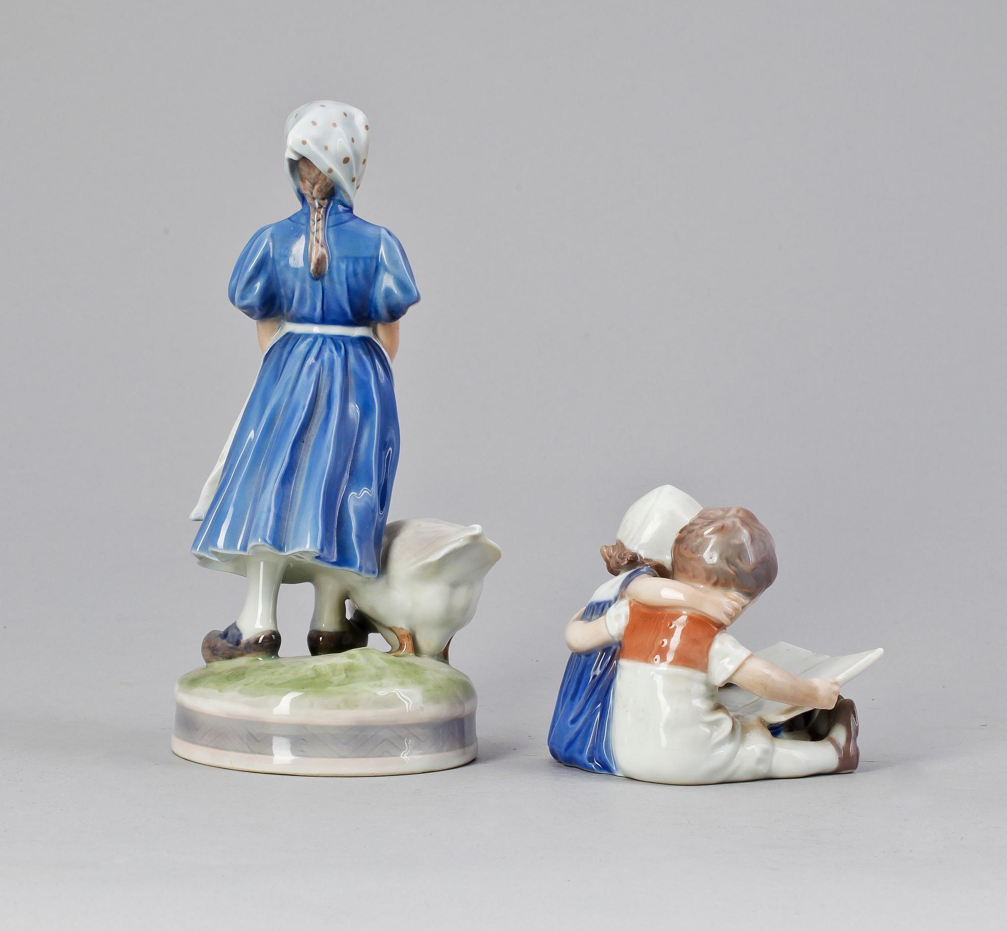 FIGURINER, 2 st, porslin, Royal Copenhagen resp Bing & Gröndahl. Danmark 1900-talets andra hälft.