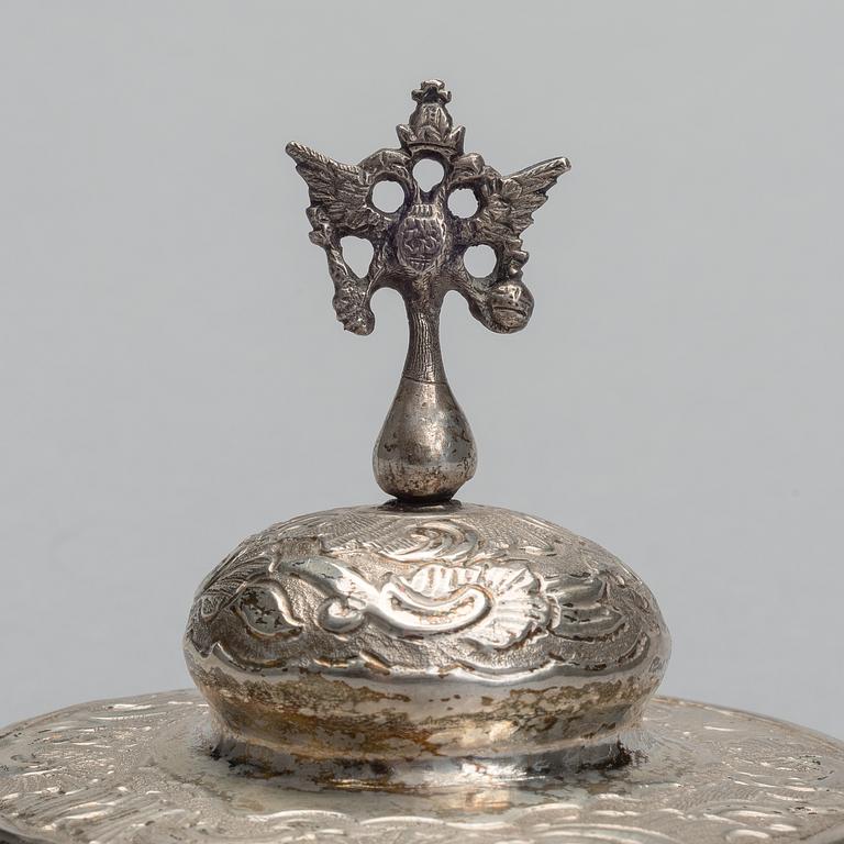 KANNNELLINENPIKARI, hopeaa, Venäjä, Moskova 1770-80-luku, Timofei Silujanov, paino 392 g.