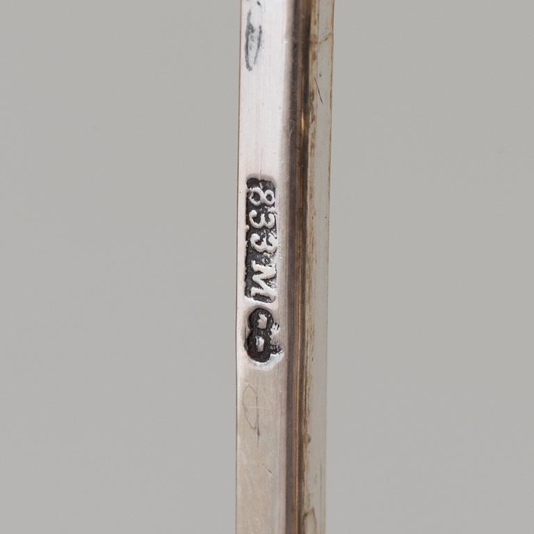 VINKANNA, silver och glas, 1900-talets första hälft.