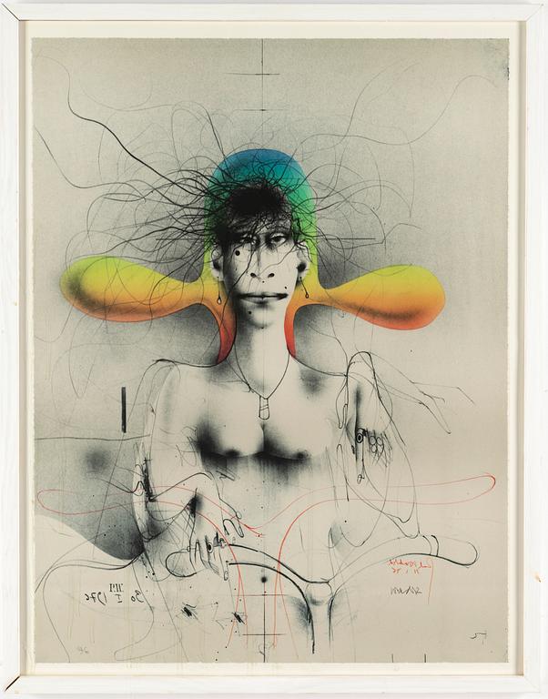 PAUL WUNDERLICH, lithograph in colours, signed and numbered 52/90.