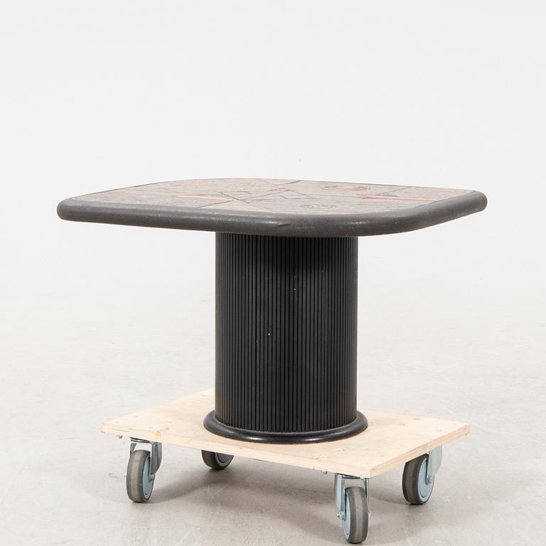 Paul Kingma, a stone coffee table signed 1970s.