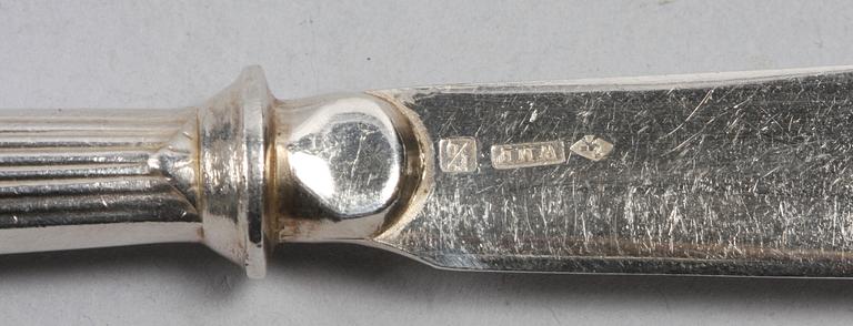 FRUKTKNIVAR, 12 st, nysilver, WMF.