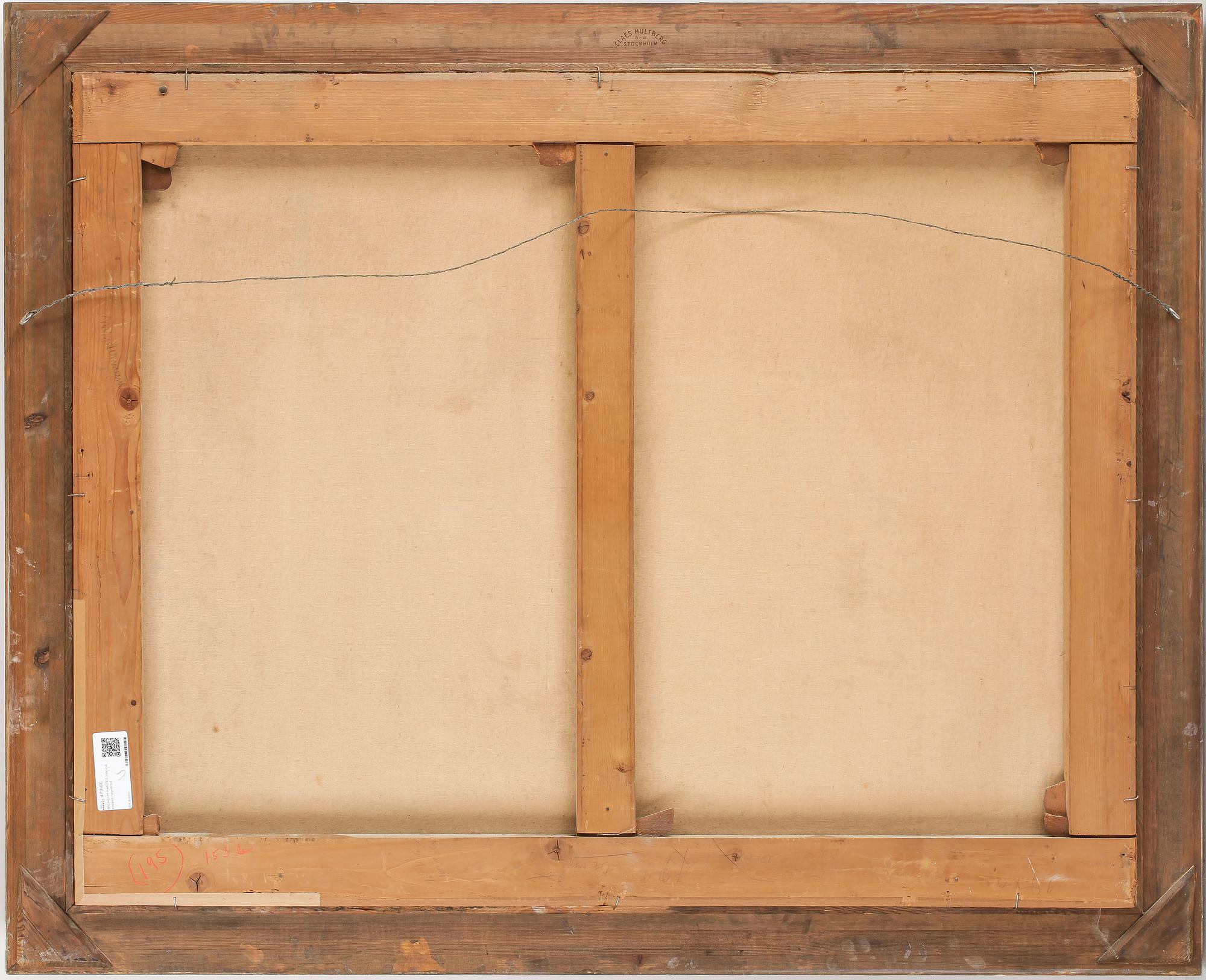 WILHELM HARTES, olja på papper, signerad.