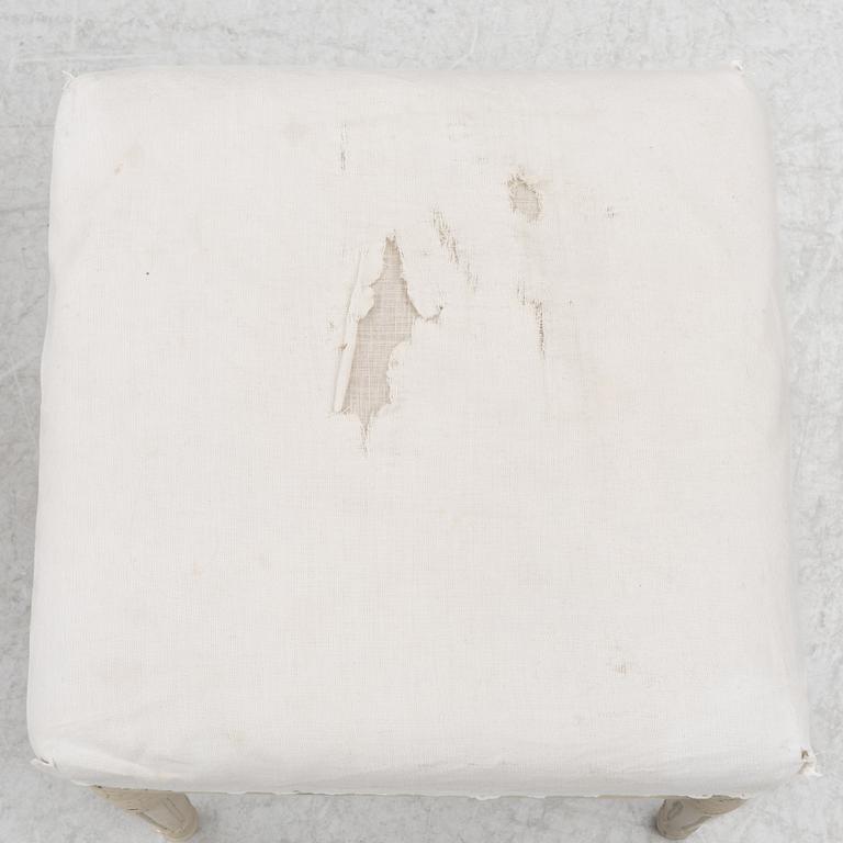 A pair of Gustavian style stools, Sweden, 19th century.