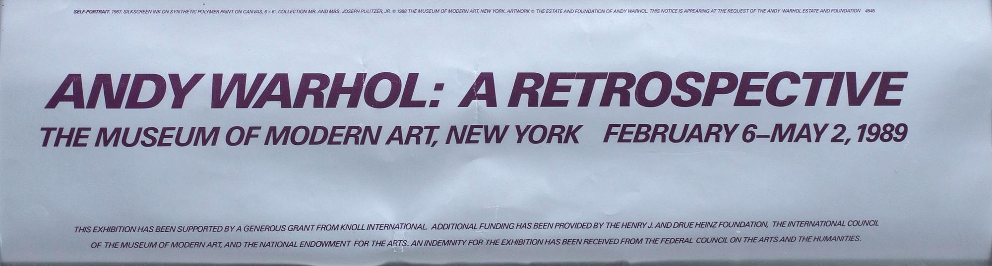 A WARHOL POSTER 1989.