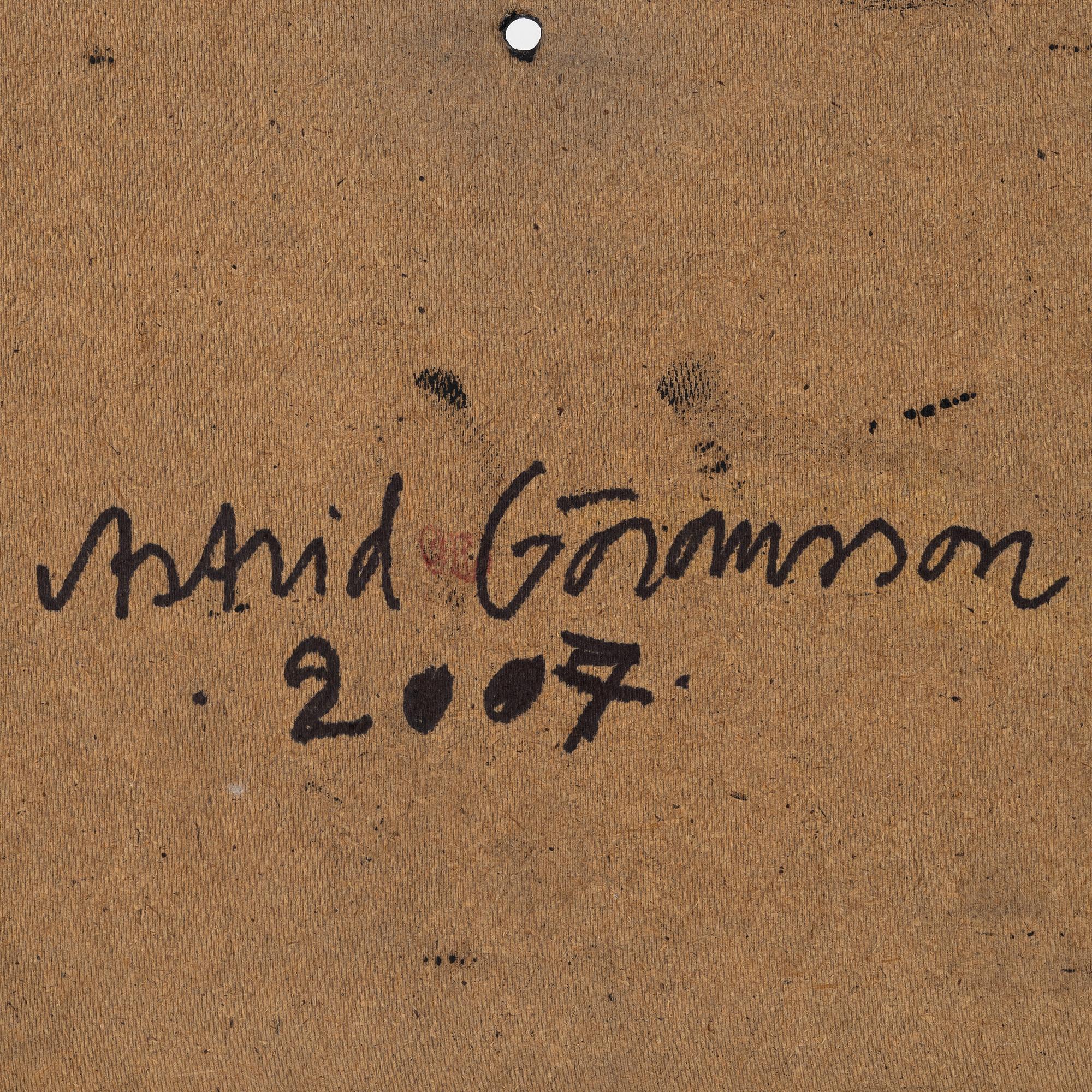 Astrid Göransson, mixed media on panel, signed and dated 2007 verso.