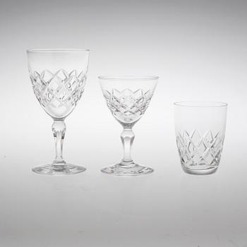 GLASSERVIS, 15 delar, "Karolina", Gunnar Cyrén, Orrefors.