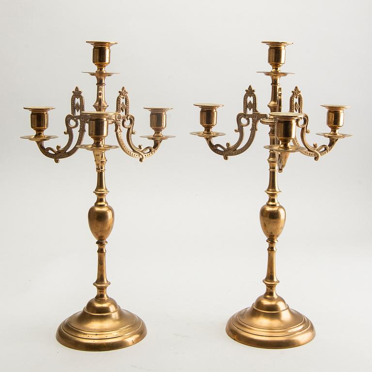 Gusum, Candelabra, a pair, No. 2, brass, 20th century.