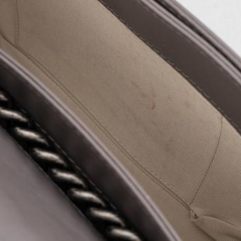 Chanel, a grey leather 'Large Boy Bag', 2014.
