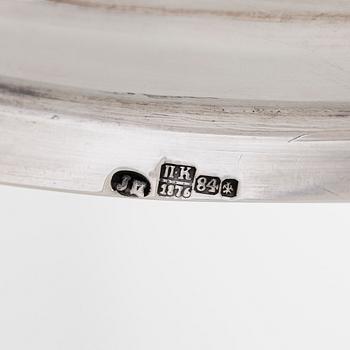 A silver tray, Saintt Petersburg, 1876. Indistinct mark, probably Johan Heinoin.
