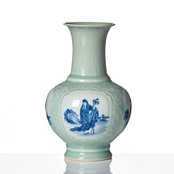 A Chinese Republic vase, with Qianlong mark.