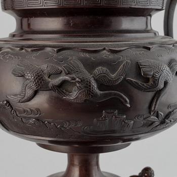 A large Japanese incense burner, Meiji (1868-1912).