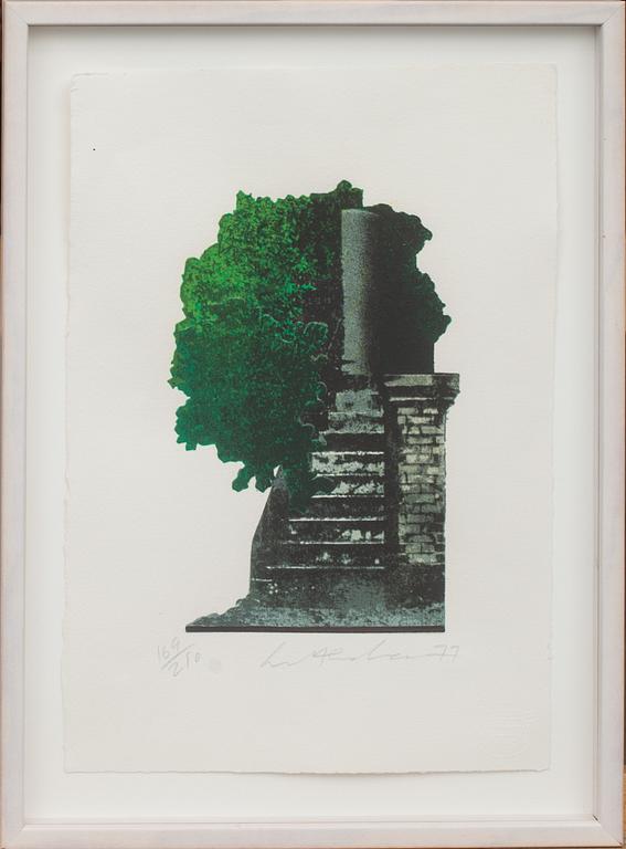 IVOR ABRAHAMS, färglitografi, signerad, daterad 77 och numrerad 169/250,.
