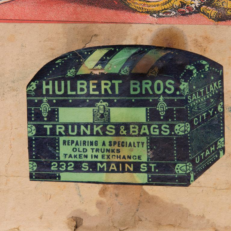 KOFFERT, Hulbert Bros. Trunks & Bags, USA, sekelskiftet 1800/1900.