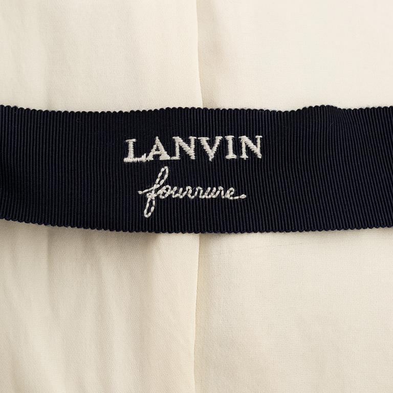 Lanvin, a goat fur jacket with belt, size 34.