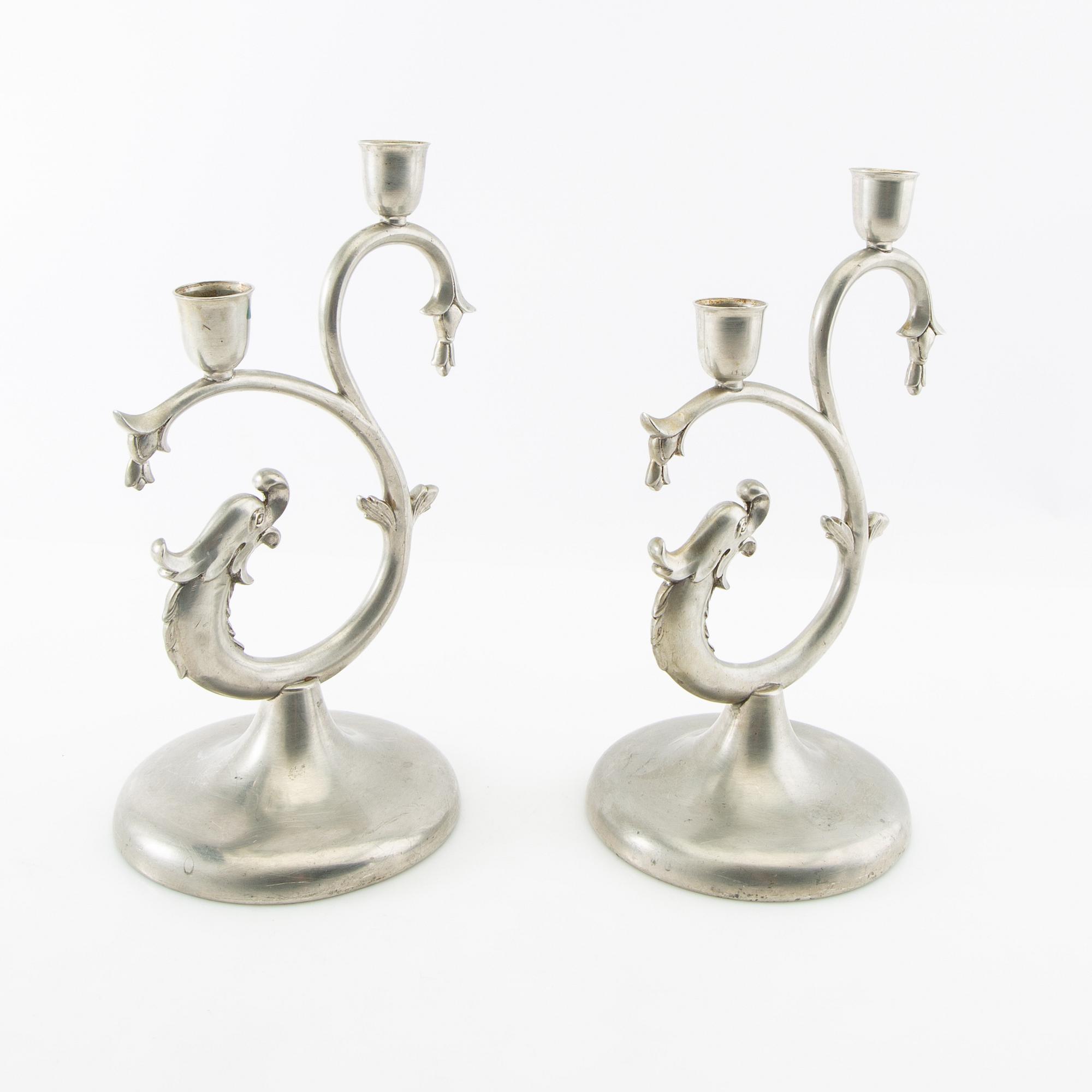 Kandelabrar ett par 1931  KE & Co Swedish Grace.