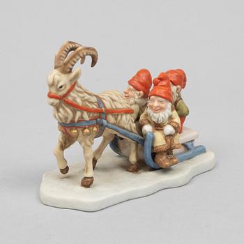 Jenny Nyström, efter. Figuriner, 12 st, porslin, Kalmar Läns museum.