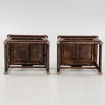 A pair of hardwood chair, China, early 20th century.