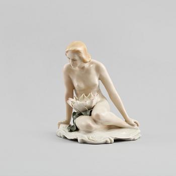 FIGURIN, porslin, Tyskland, otydlig stämpel, 1900-talets första hälft.