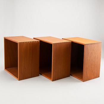 Hyllor, Troeds, teak, 3 st. 1960-tal.