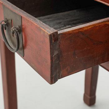 A Chinese desks and two 'Yoke-back' chairs, 20th Century.